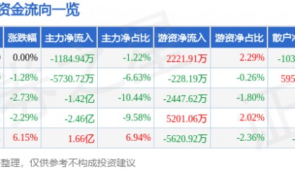 股票行情快报：拓尔思（300229）3月12日主力资金净卖出1184.94万元